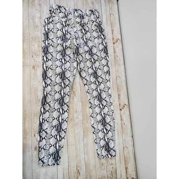 Frame Ali High Rise Cigarette Pants Snake Print Pants Size‎ 25 - Picture 2 of 8